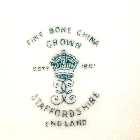 Crown Staffordshire Saucer Cobalt Blue Gold Floral Gilded Bone China England - Picture 5 of 8